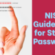 NIST Guidelines for Strong Passwords